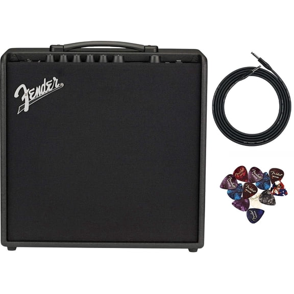 Fender Mustang LT50 Guitar Combo Amplifier w/ Instrument Cable