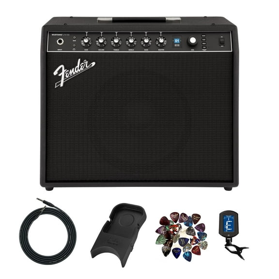 Fender Mustang LTX100 Guitar Combo Amplifier - Black w/ Amperstand Cradle