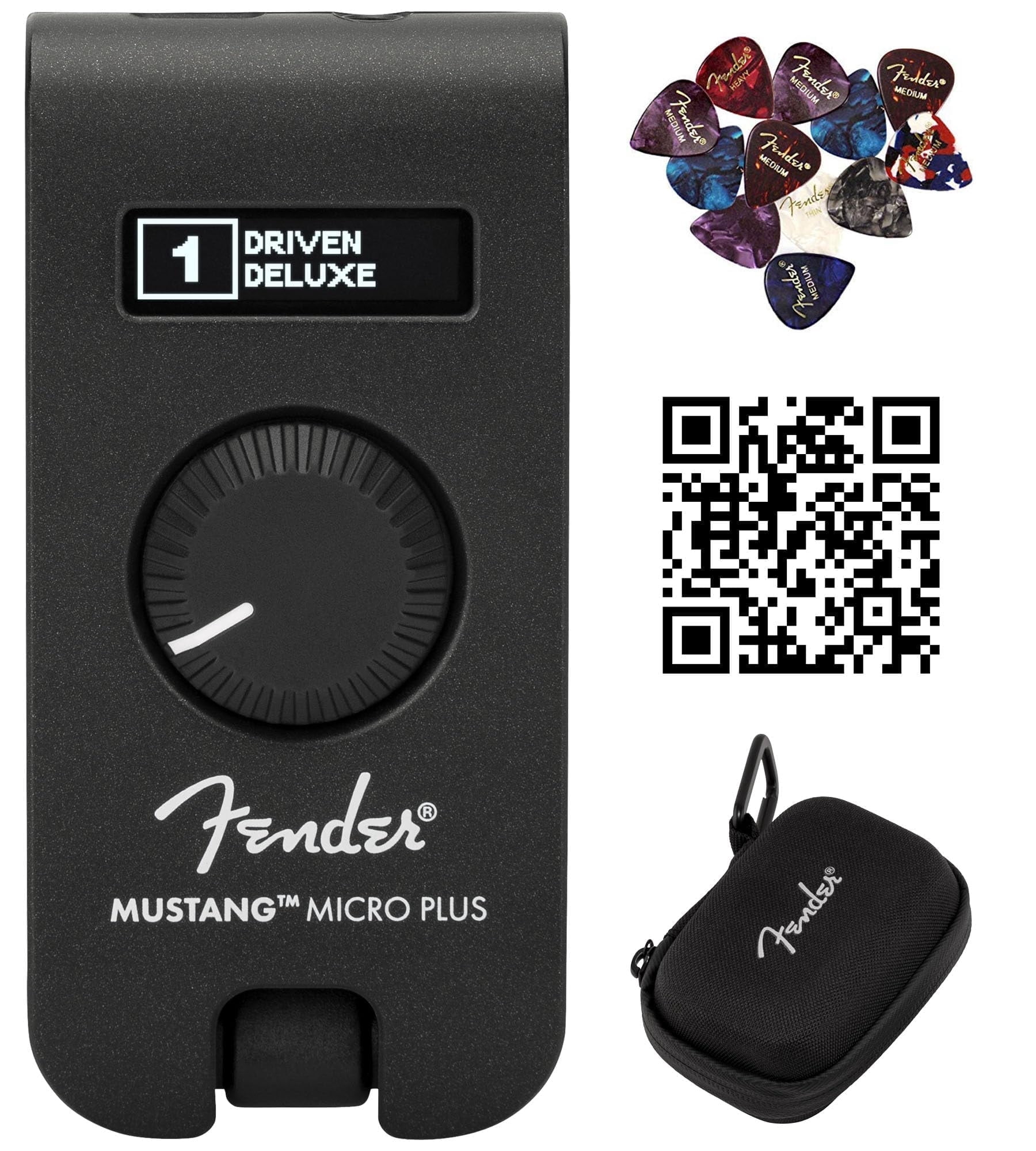 Fender Mustang Micro Plus Headphone Amplifier w/ Case - Walmart.com