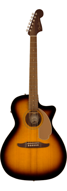 Fender Newporter Player Auditorium Size Acoustic Electric Guitar, Sunburst
