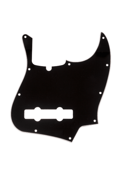 Fender Pickguard, 5-String Jazz Bass, 10-Hole Mount, Black, 3-Ply