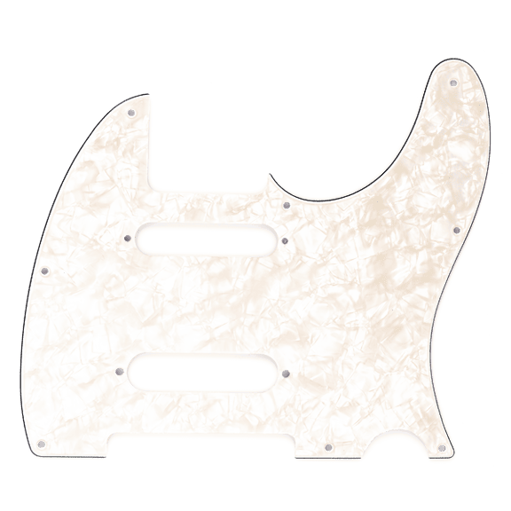 Fender Pickguard, Nashville Series Tele, White Moto, 4-Ply