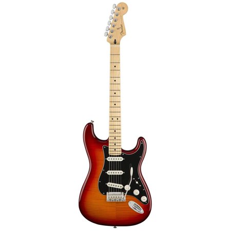Fender Player Stratocaster Plus Top Electric Guitar (Aged Cherry Burst, Maple Fretboard)