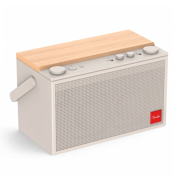Fender Audio Elie 12 Portable Bluetooth Speaker – 120W Dual Sound Chambers, 4-Channel Input, XLR-1/4", Spatial Audio, 15-Hr Battery – Olympic White