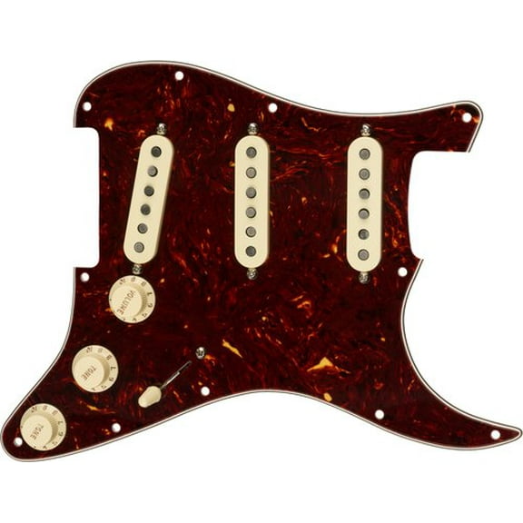 Fender Pre-Wired Strat Pickguard, Custom Shop Texas Special SSS, Tortoise Shell