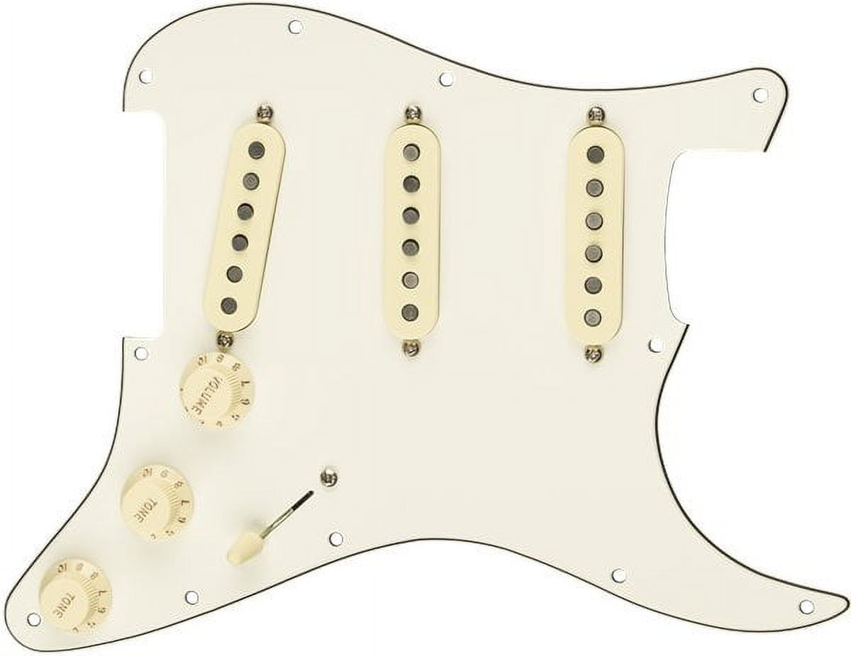 Fender Pre-Wired Strat Pickguard Custom Shop Texas Special SSS White Black White