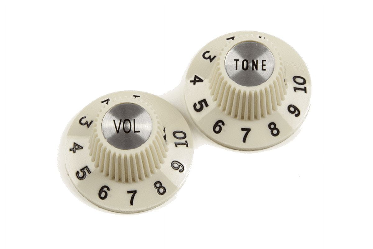 Fender Pure Vintage 1965 Jazzmaster Witch Hat Knob Set - Vol and Tone