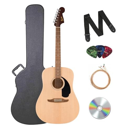 Fender California Redondo Dreadnought Acoustic Guitar - Natural w/ Hard Case