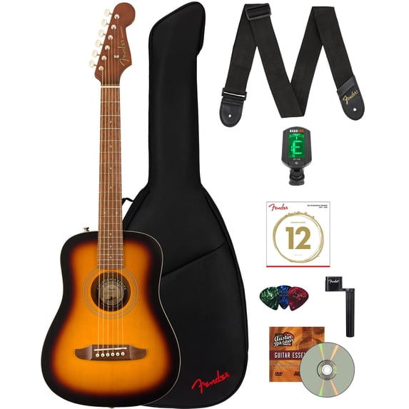 Fender Redondo Mini Acoustic Guitar - Sunburst w/ Gig Bag