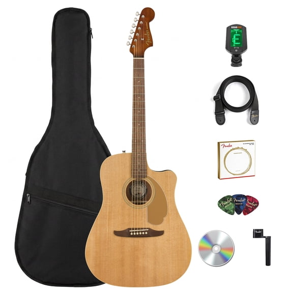 Fender Redondo Player Acoustic-Electric Guitar - Natural w/ Gig Bag