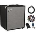 thumbnail image 1 of Fender Rumble 100 Bass Combo Amplifier w/ Fender Amperstand Guitar Cradle, 1 of 7
