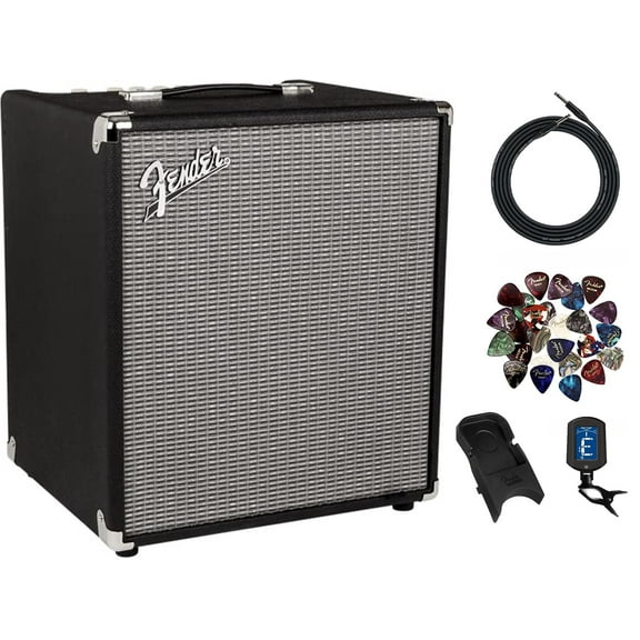 Fender Rumble 100 Bass Combo Amplifier w/ Fender Amperstand Guitar Cradle