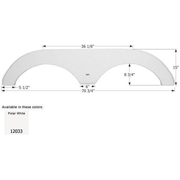 Fender Skirt Tandem Forest River FS2033, Polar White