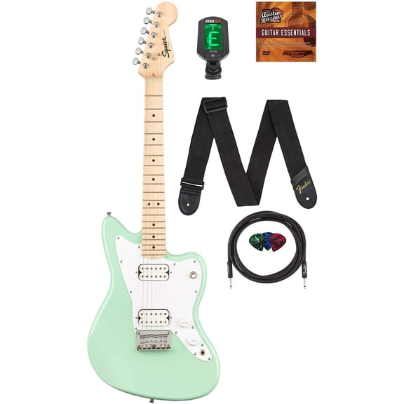 Fender Squier 3/4-Size Kids Mini Jazzmaster HH - Surf Green w/ Cable