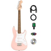 Fender Squier 3/4-Size Kids Mini Strat Electric Guitar - Shell Pink w/ Cable
