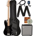 thumbnail image 1 of Fender Squier Affinity Precision Bass PJ - Black w/ Rumble 15 Amplifier, 1 of 7