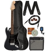 Fender Squier Affinity Stratocaster HSS - Charcoal Frost Metallic w/ Amplifier
