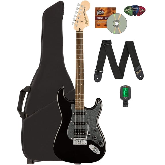 Fender Squier Affinity Stratocaster HSS - Metallic Black w/ Gig Bag