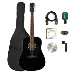 Fender FA-125 Dreadnought Acoustic Guitar - Black w/ Gig Bag