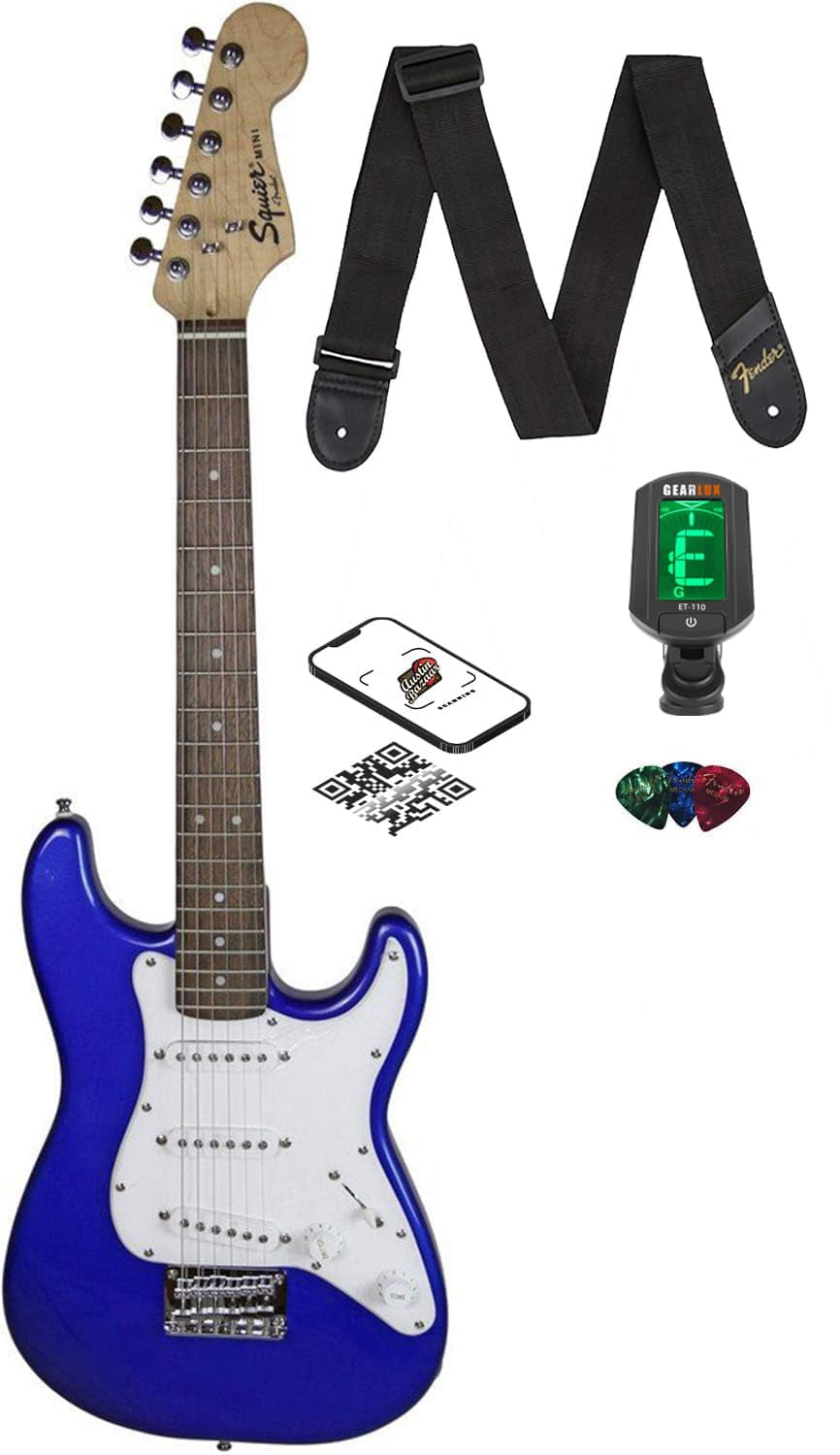 Fender Squier Mini Strat Electric Guitar - Imperial Blue w/ Tuner