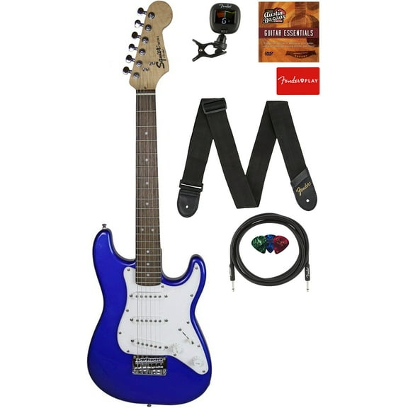 Fender Squier Mini Strat Electric Guitar - Imperial Blue w/ Tuner