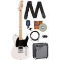 thumbnail image 1 of Fender Squier Sonic Esquire H Electric Guitar - Arctic White w/ Frontmant 10G Amplifier, 1 of 7