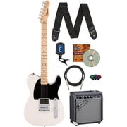 Fender Squier Sonic Esquire H Electric Guitar - Arctic White w/ Frontmant 10G Amplifier