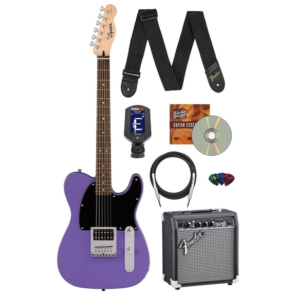 Fender Squier Sonic Esquire H Electric Guitar - Ultraviolet w/ Frontman 10G Amplifier