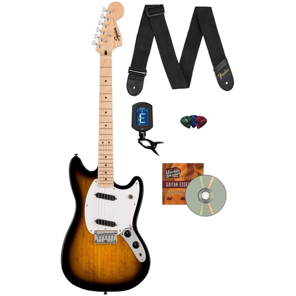 Fender Squier Sonic Mustang, Maple Fingerboard - 2-Color Sunburst w/ Tuner