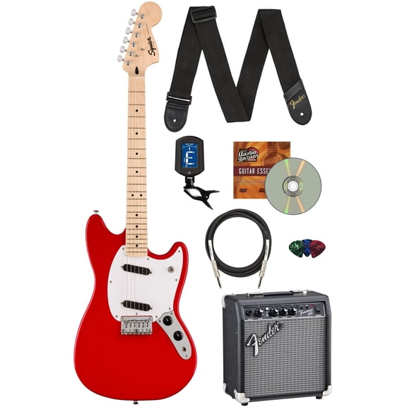 Fender Squier Sonic Mustang - Torino Red w/ Frontman 10G Amplifier