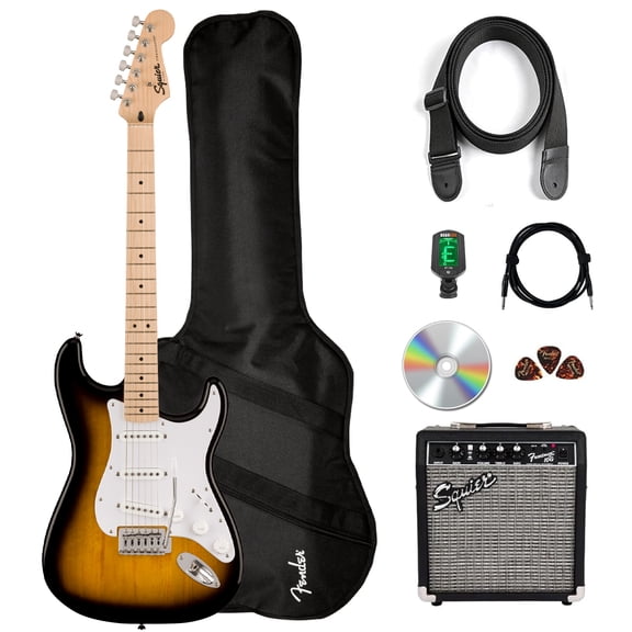 Fender Squier Sonic Stratocaster Pack - 2-Color Sunburst w/ Frontman 10G Amplifier