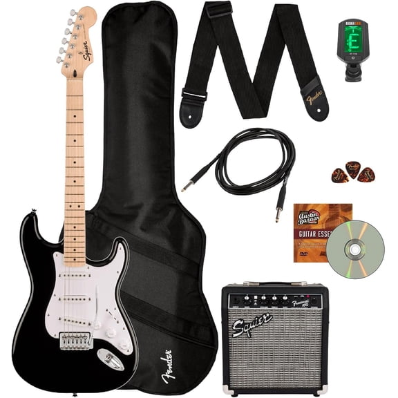 Fender Squier Sonic Strat Pack - Black w/ Frontman 10G Amplifier