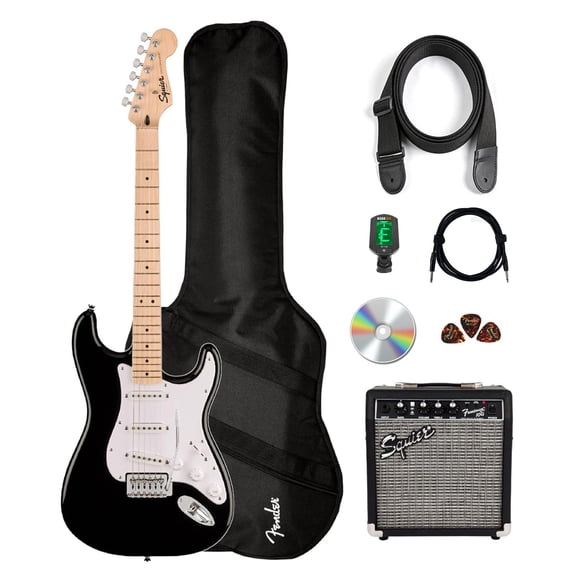 Fender Squier Sonic Strat Pack - Black w/ Frontman 10G Amplifier
