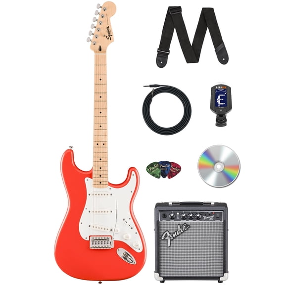 Fender Squier Sonic Stratocaster - Fiesta Red w/ Frontman 10G Amp