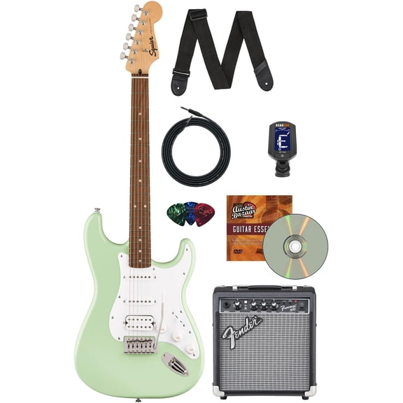 Fender Squier Sonic Stratocaster HSS - Surf Green w/ Frontman 10G Amplifier