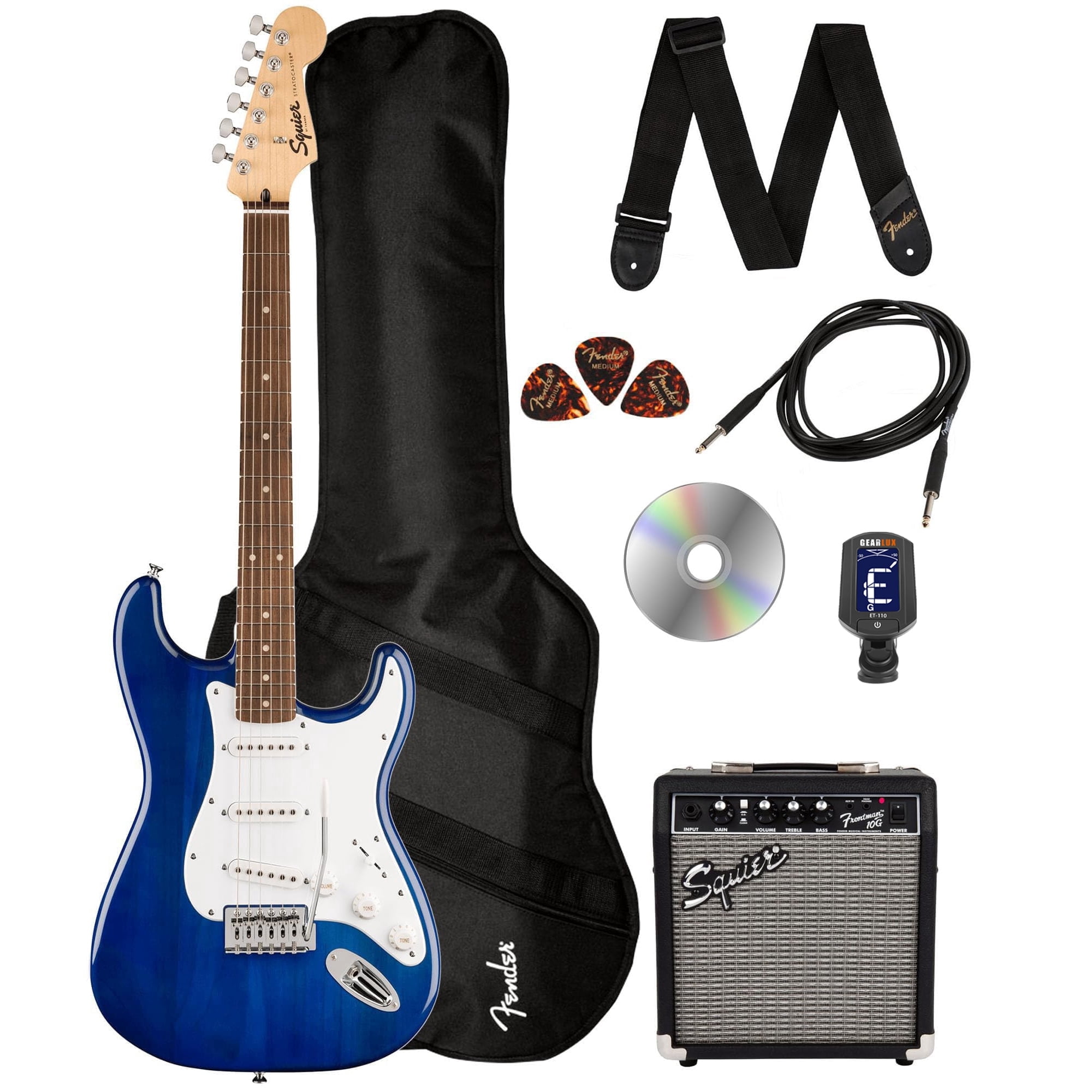 Fender Squier Sonic Stratocaster - Sapphire Blue w/ Frontman 10G