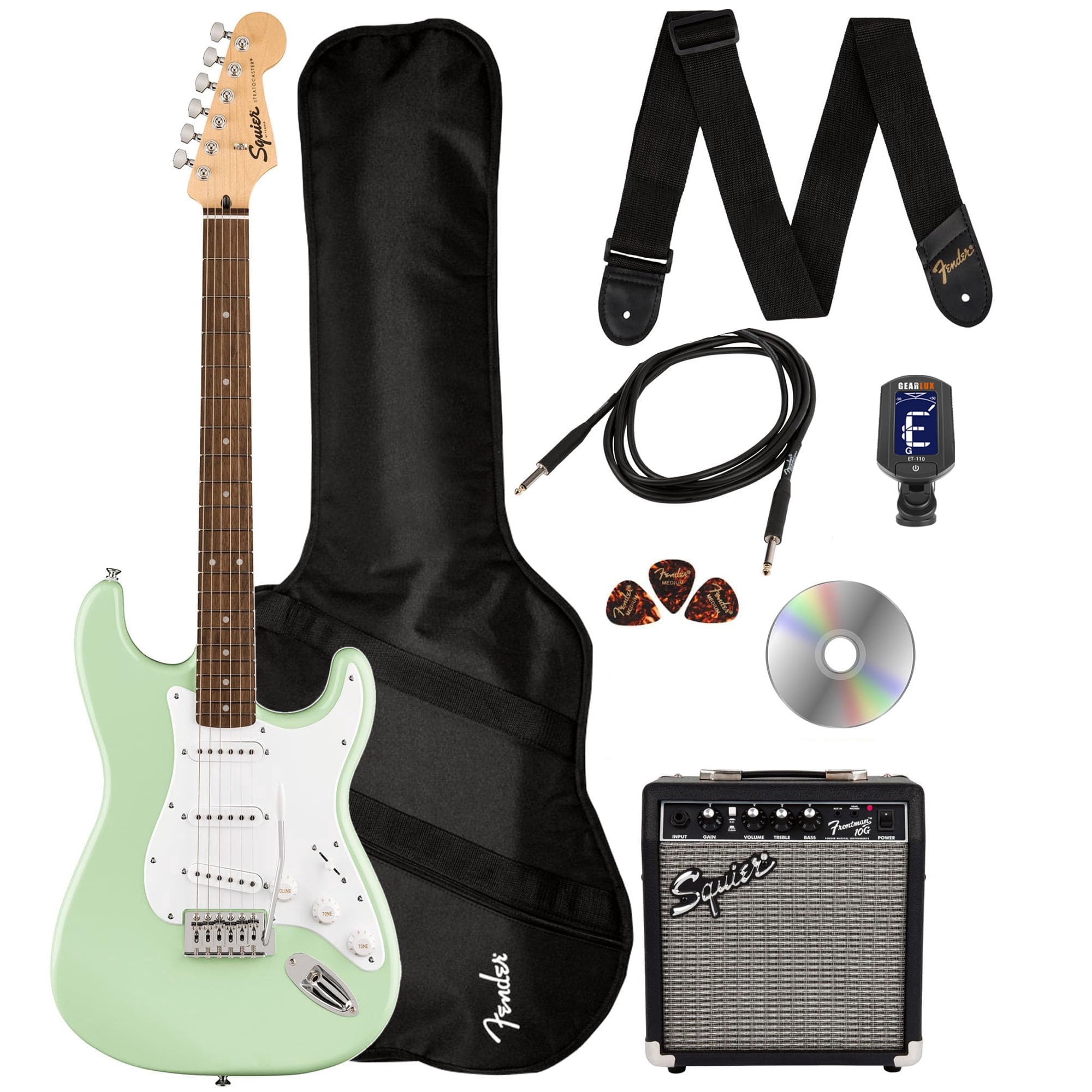 Fender Squier Sonic Stratocaster - Surf Green w/ Frontman 10G Amplifier