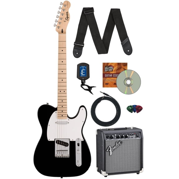 Fender Squier Sonic Telecaster - Black w/ Frontman 10G Amplifier
