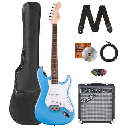 Fender Squier Stratocaster - California Blue w/ Frontman 10G Amplifier