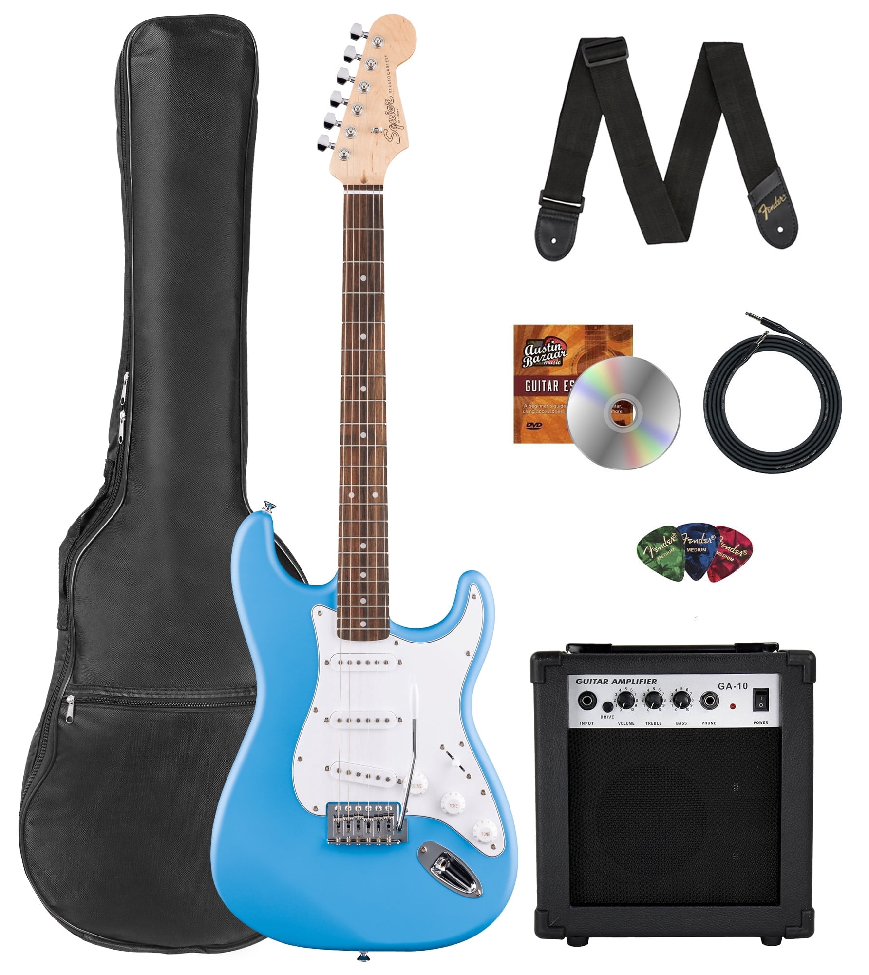 Fender Squier Debut Stratocaster - Torino Red w/ Gig Bag - Walmart.com