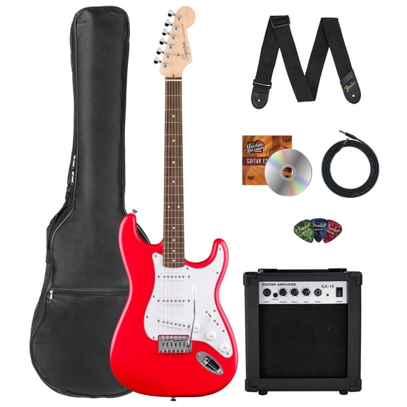 Fender Squier Stratocaster - Torino Red w/ Amplifier