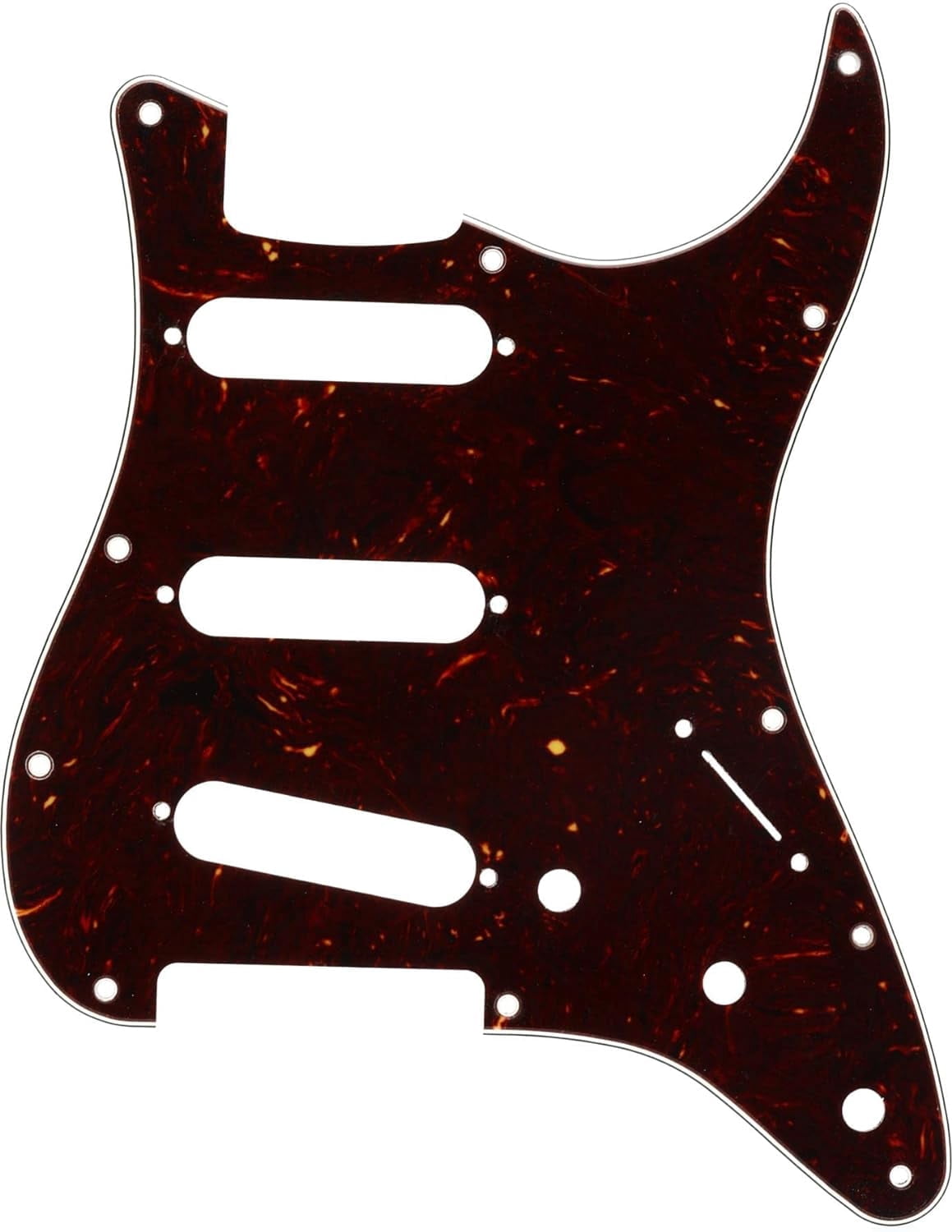 Fender Modern Pickguard, Stratocaster, 11-Hole - Tortoise Shell Tortoise Shell Stratocaster - 11 Hole (Modern) Modern Pickguard