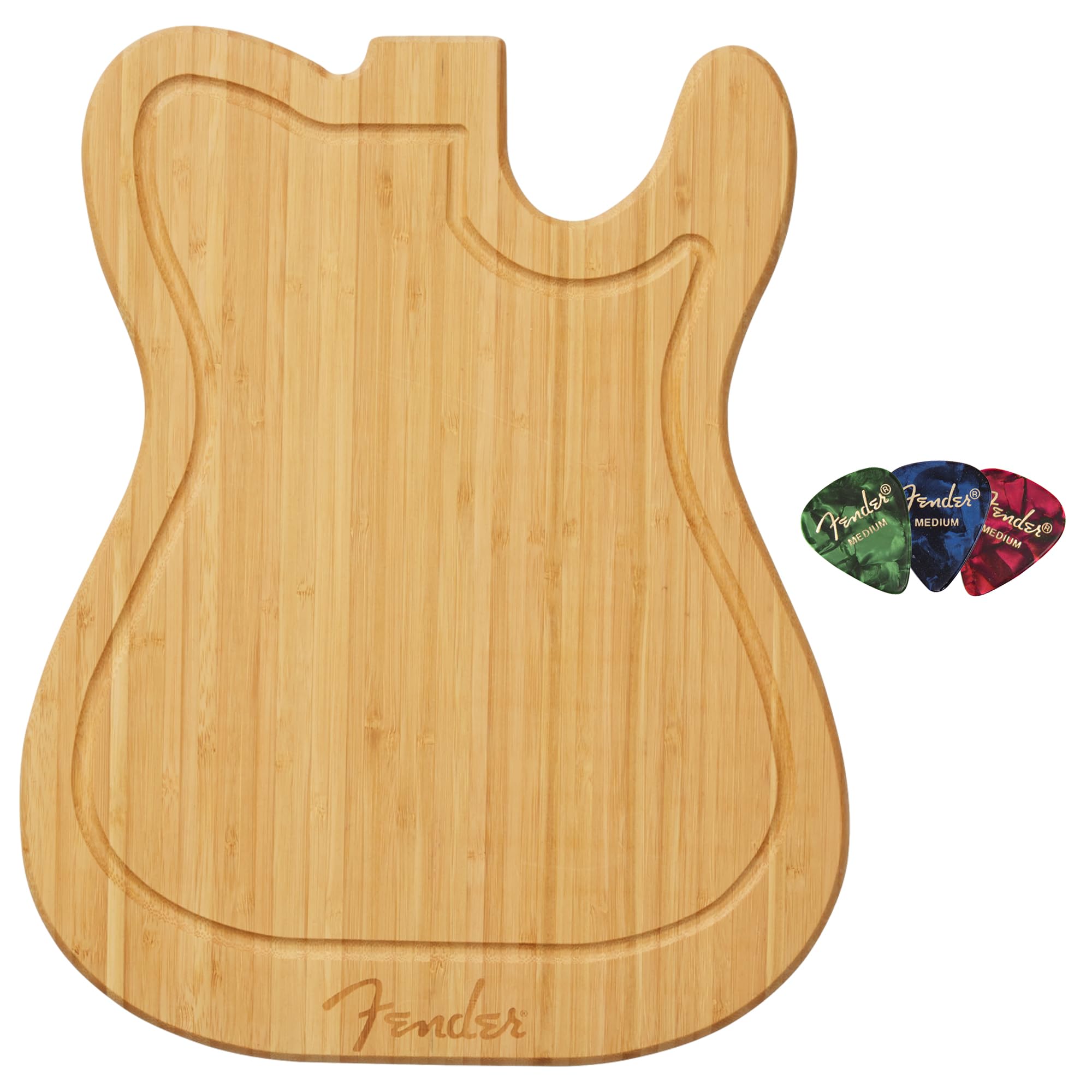Fender Telecaster Cutting Board Bundle with Picks