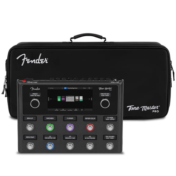 Fender Tone Master Pro Multi-Effects Guitar Pedal Workstation Bundle with Tone Master Pro Black Gig Bag (2 Items)