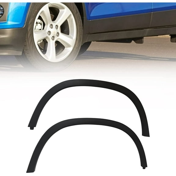 Fender Trim 2 PCS Set Compatible with 2013 2014 2015 2016 ChevroletTrax Black Left Side and Right Side Front Fender Flare Set Direct Replacement OEM 95275451, 95275450