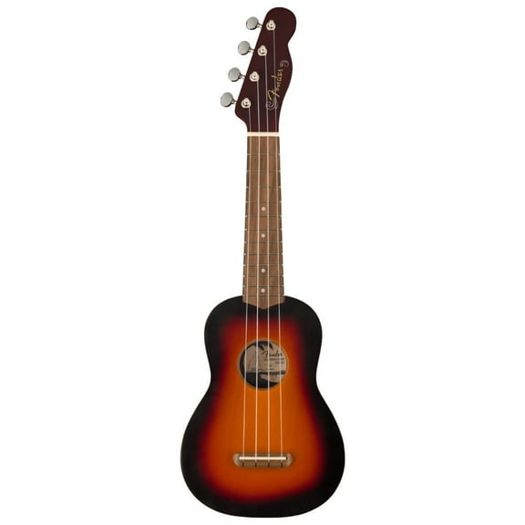Fender Venice Soprano 4-String Right-Handed Ukulele with Nato Neck, Satin Urethane Neck Finish and Walnut Fingerboard (2-Color Sunburst)