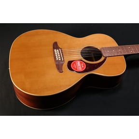 Fender Villager 12 String Acoustic Electric Guitar with Gig Bag, Aged Natural