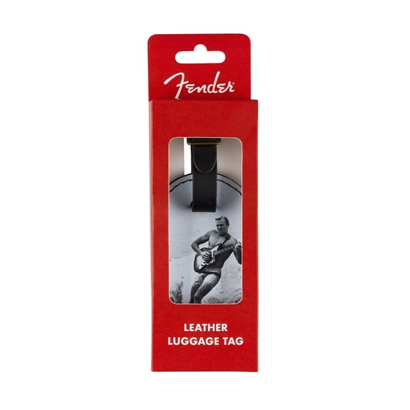Fender Vintage Ad Luggage Tag, Surfer