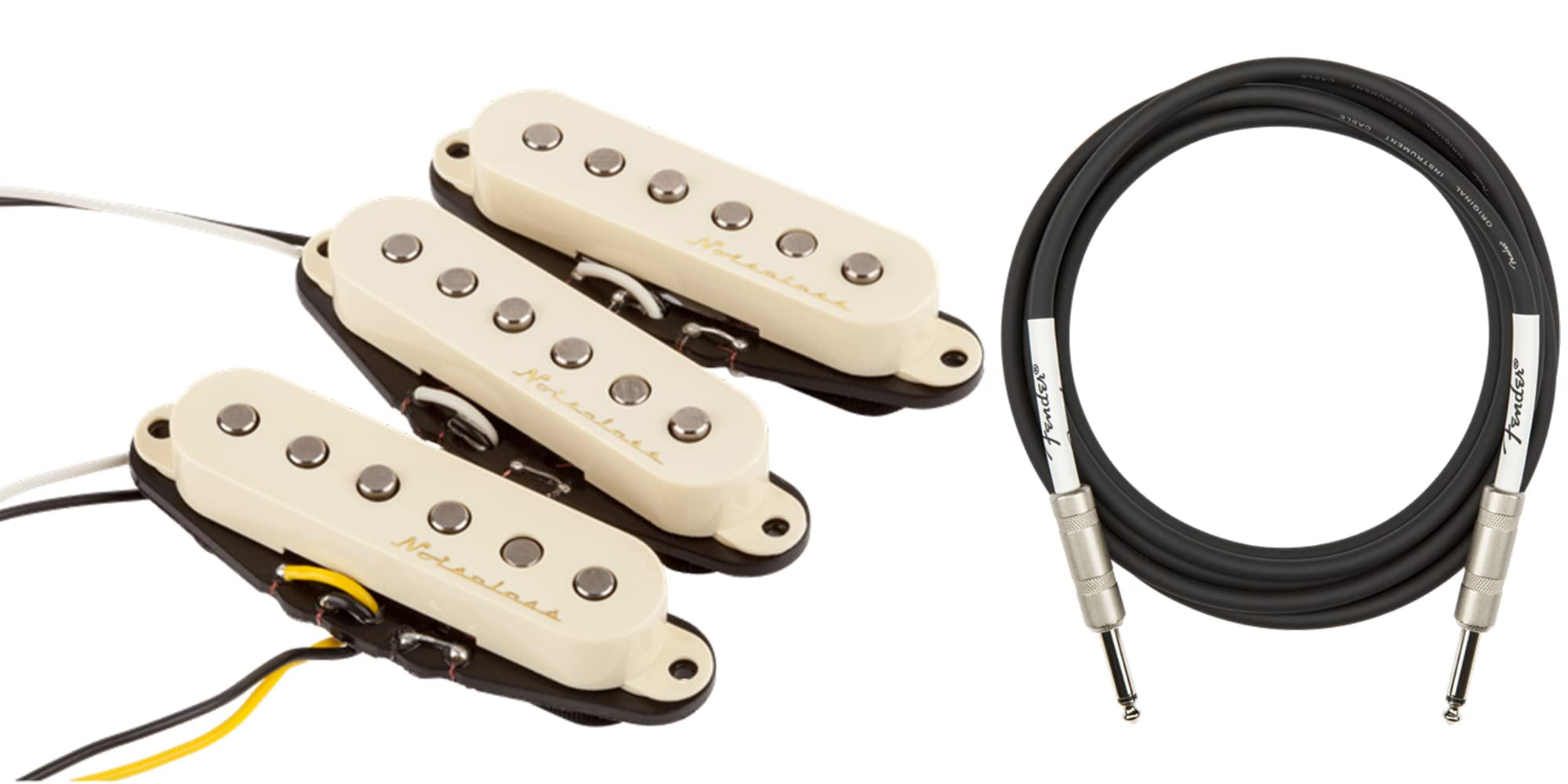 Fender Vintage Noiseless Stratocaster Pickups w/ Instrument Cable