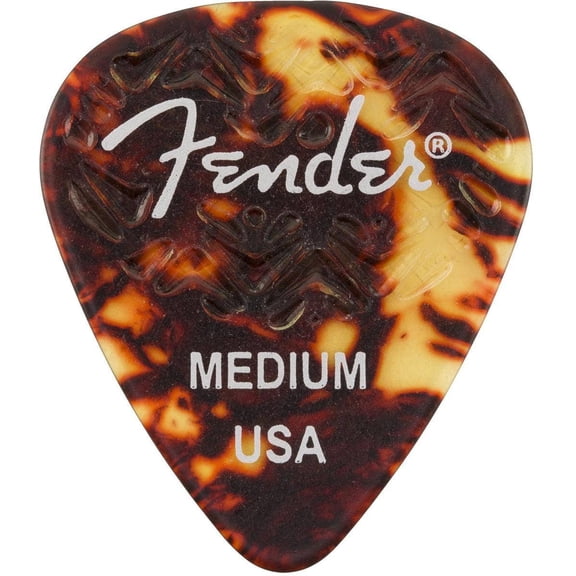Fender Wavelength Tortoise Shell Guitar Picks (6) - 351 Shape - Medium